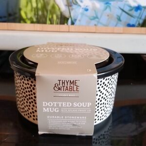 Thyme & Table Dotted Soup Mug with Lid